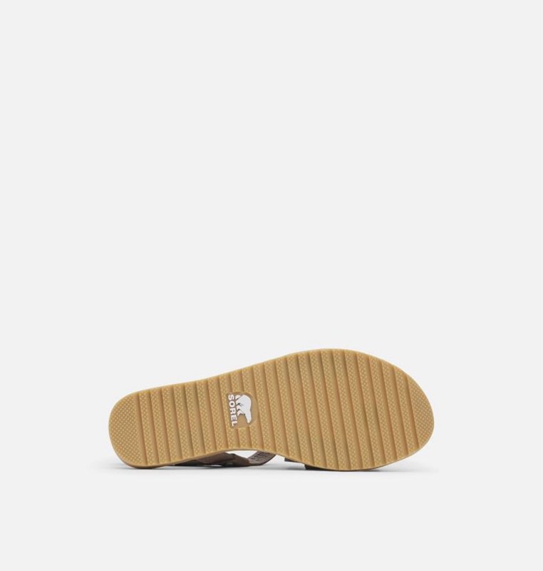 Sorel Dam Sandaler Brun - Ella™ Criss Cross Flat - HMX-870931